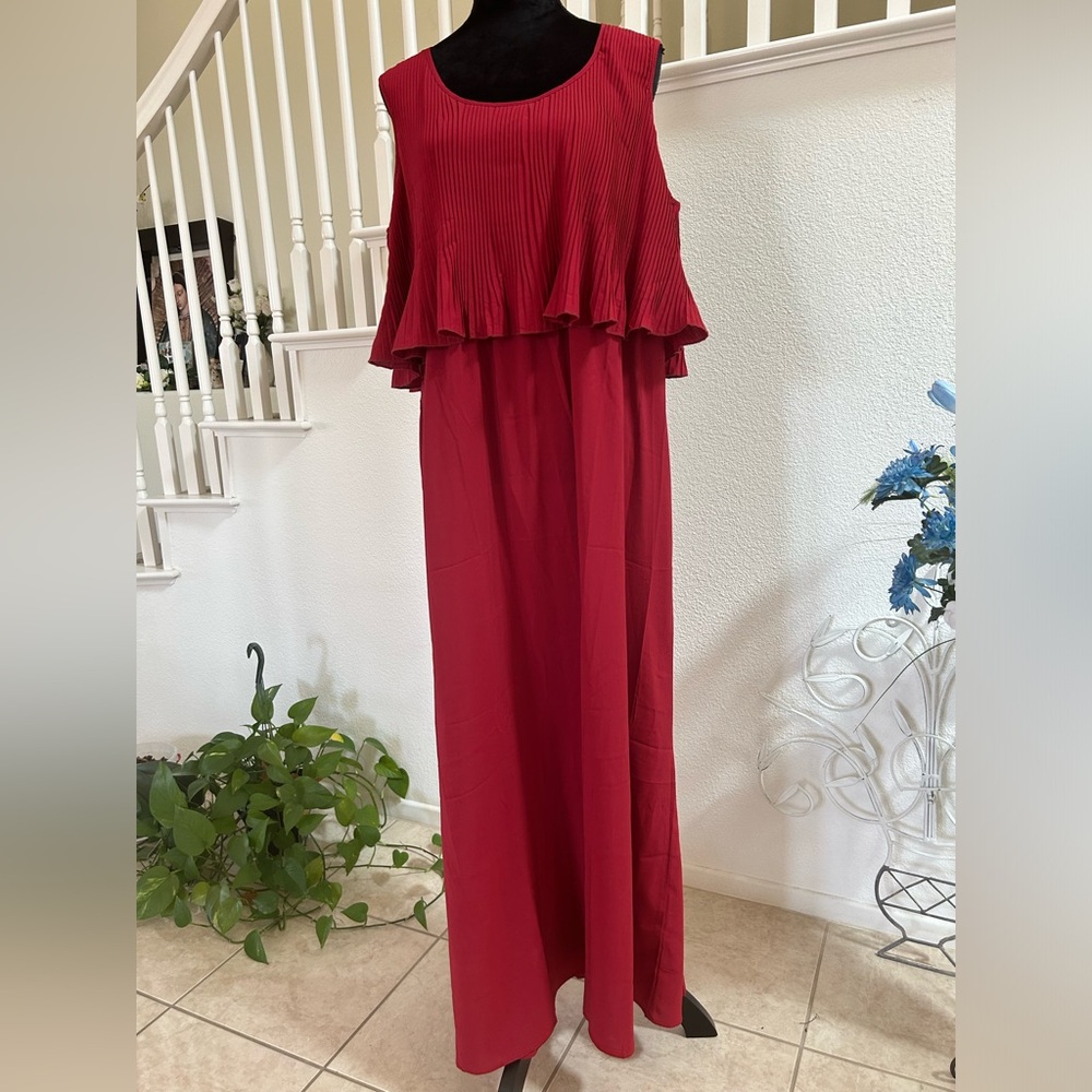 Beautiful Anthony Richard’s Red Wine/Burgundy Maxi Dress - Sleeveless Dress